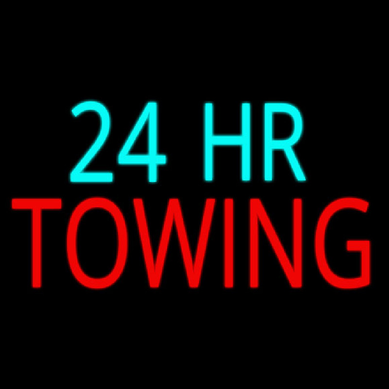 24 Hour Towing Neon Sign