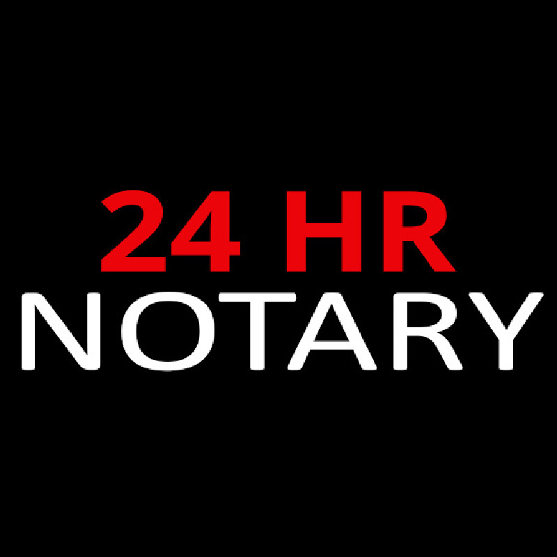 24 Hr Notary Neon Sign