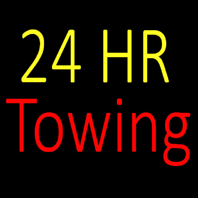 24 Hrs Towing Neon Sign