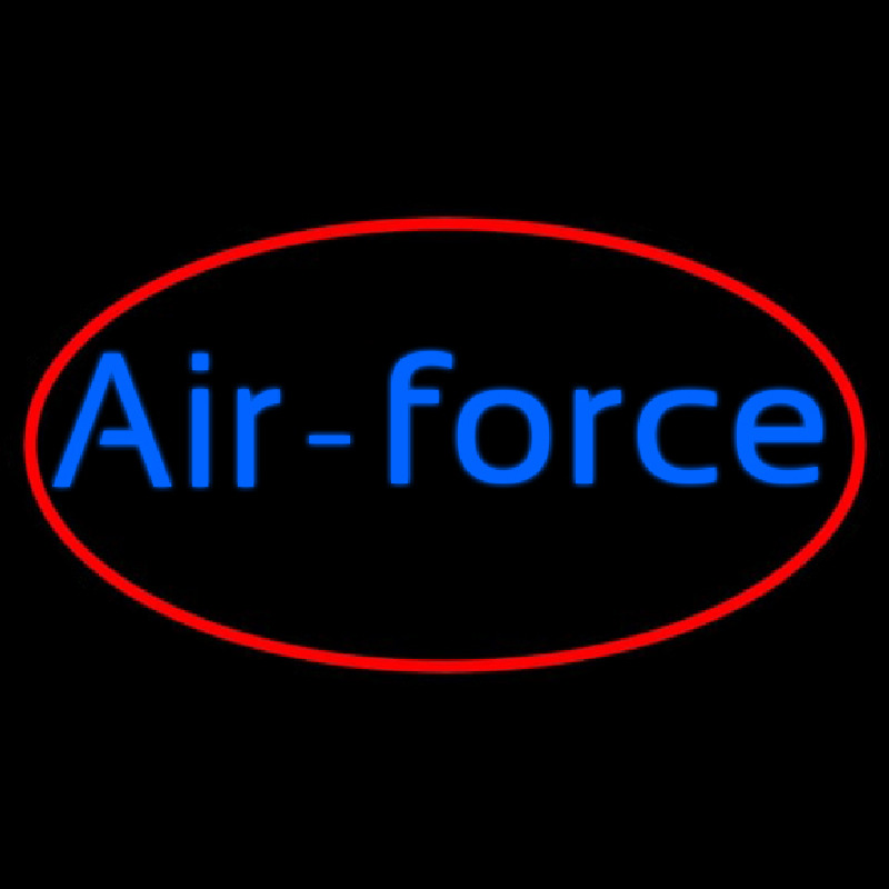 Air Force With Red Border Neon Sign
