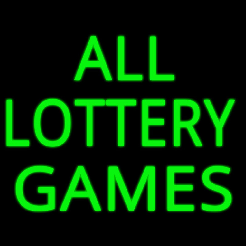 All Lottery Games Neon Sign