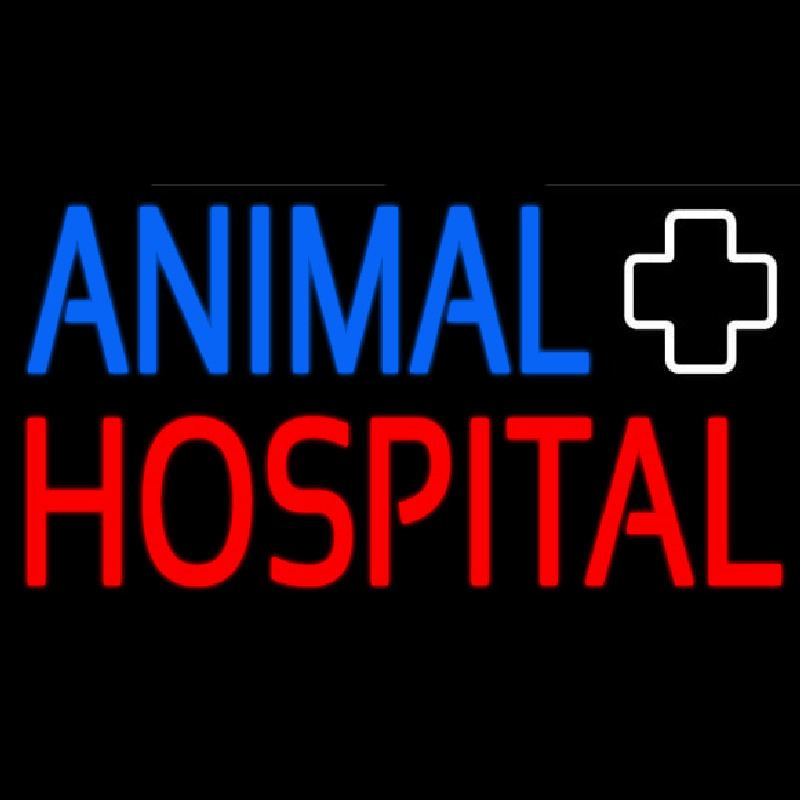 Animal Hospital With Logo Neon Sign