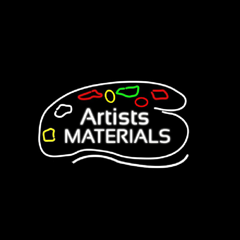 Artists Materials Neon Sign