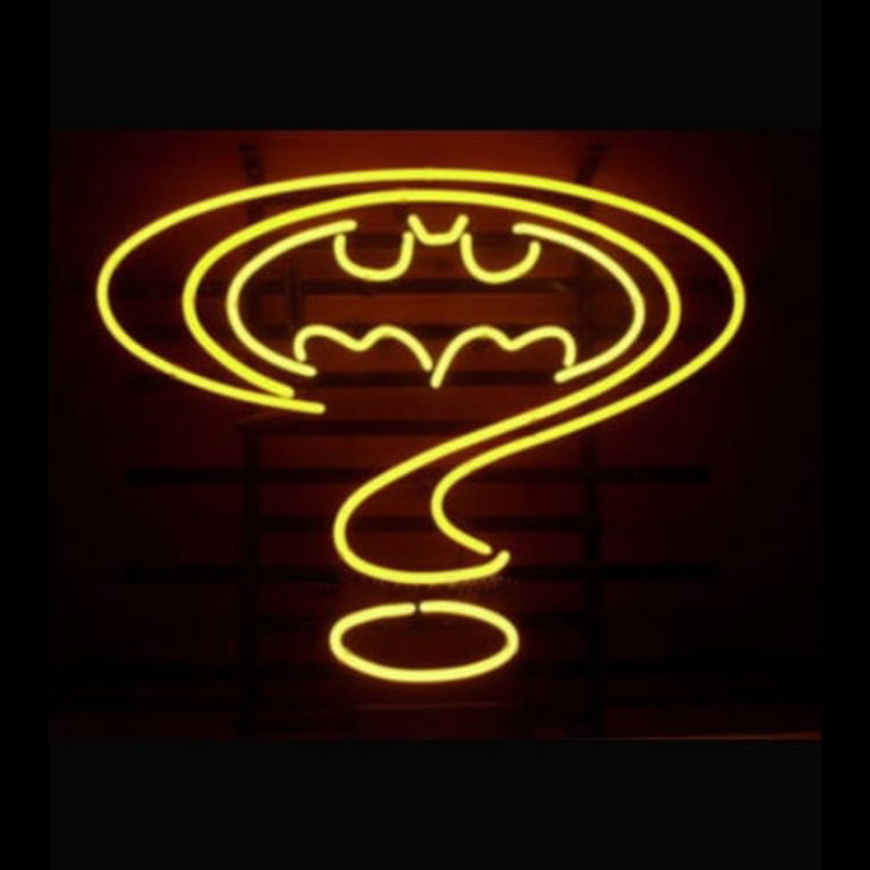 BAT Man Question Mark Retro Neon Sign