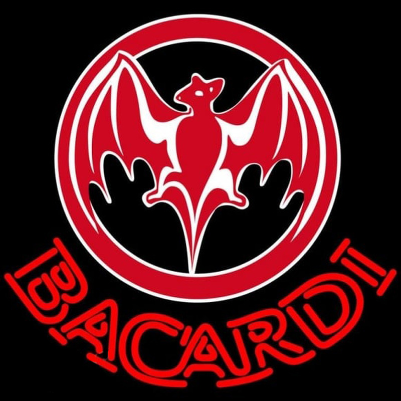 Bacardi Bat Red Logo Rum Sign Neon Sign