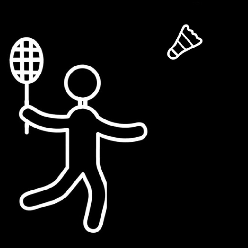 Badminton Player Neon Sign
