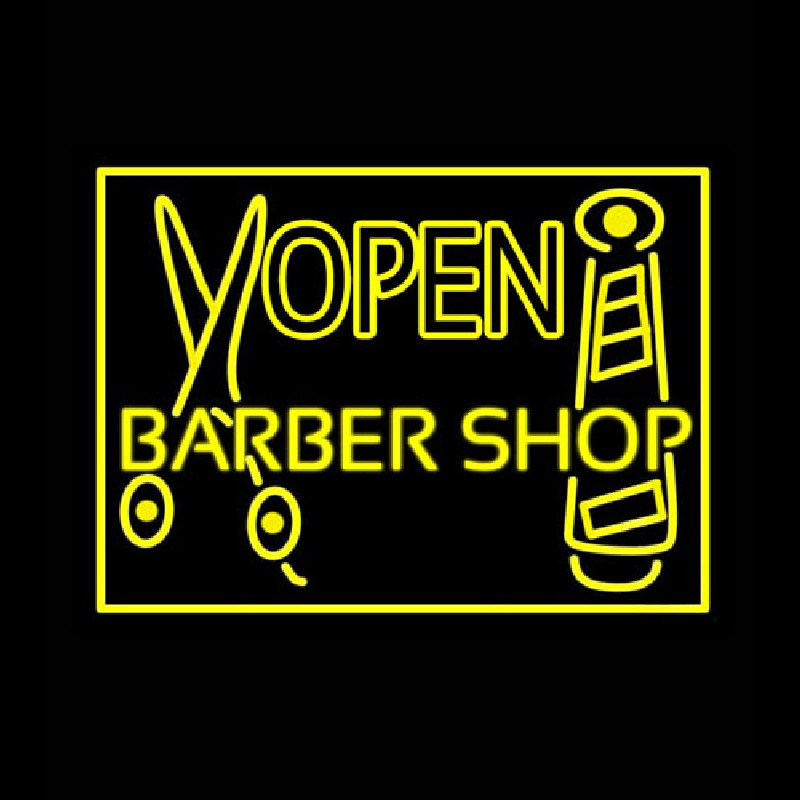 Barber Shop Open Neon Sign