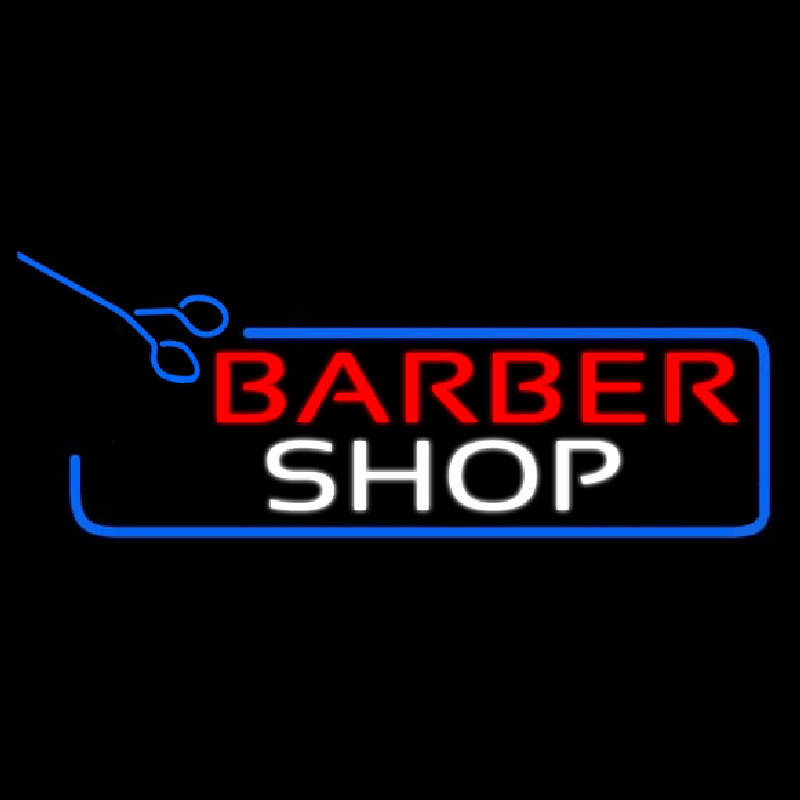 Barber Shop With Scissor Neon Sign