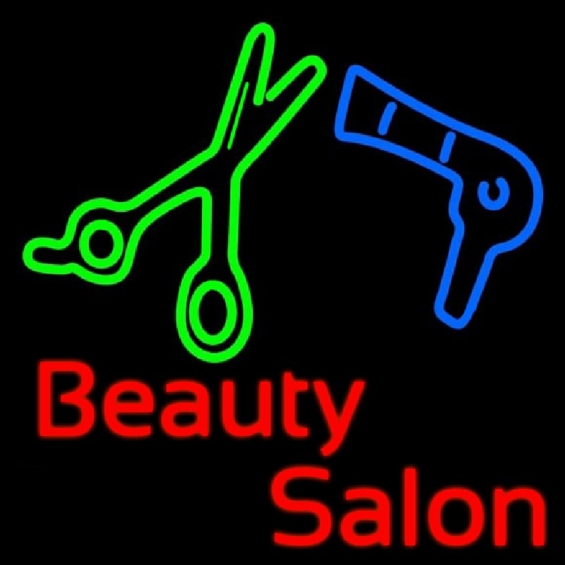 Beauty Salon Logo Neon Sign