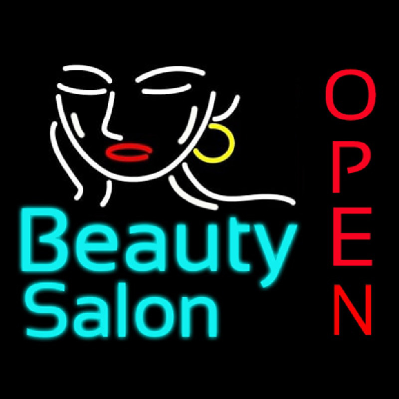Beauty Salon Open Neon Sign