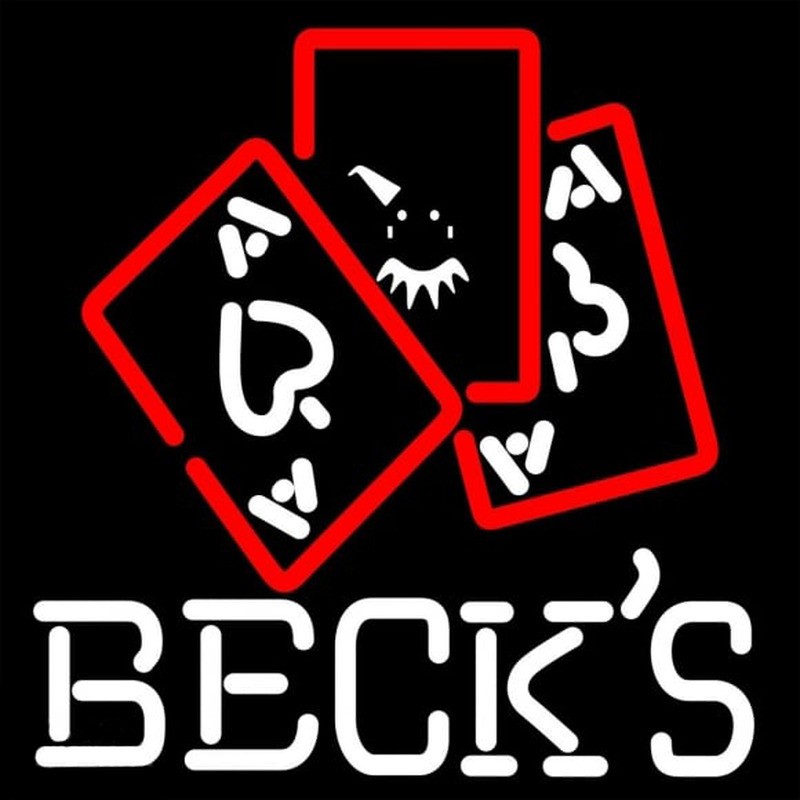 Becks Ace And Poker Beer Sign Neon Sign