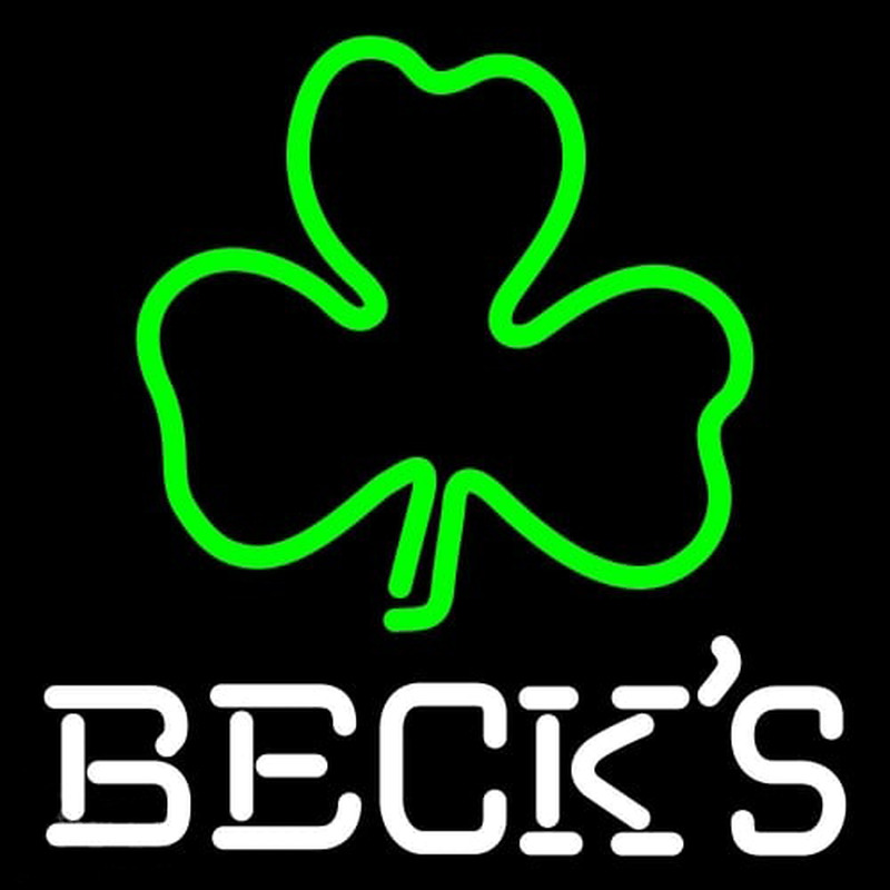 Becks Green Clover Beer Neon Sign