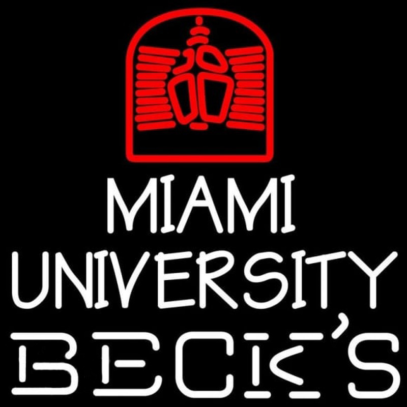 Becks Miami University Beer Sign Neon Sign