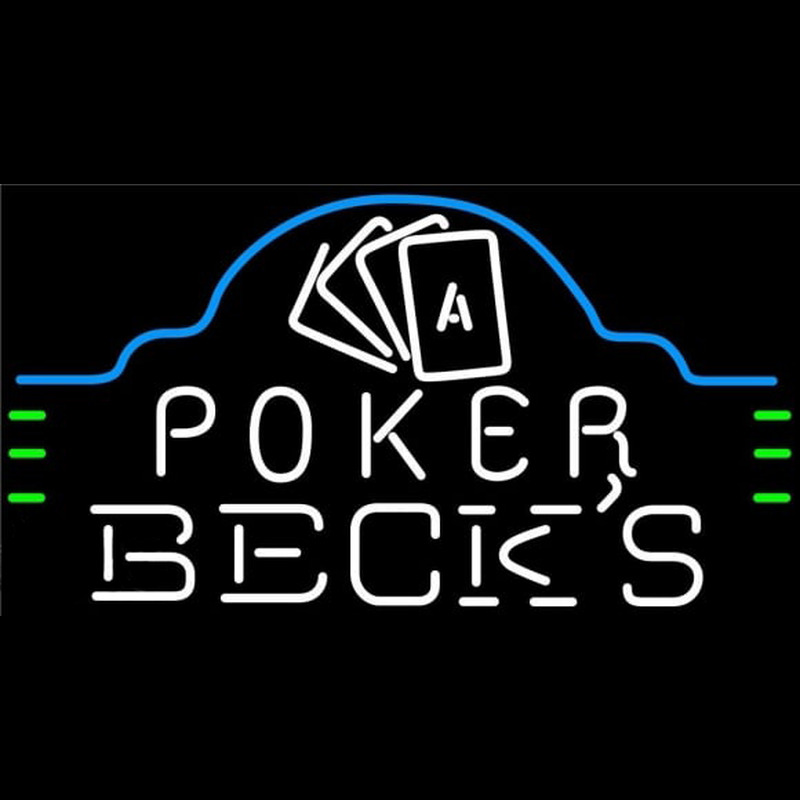 Becks Poker Ace Cards Beer Sign Neon Sign