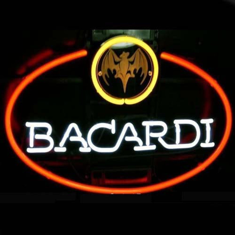 Big Bacardi Bat Rum Logo Pub Store Neon Sign