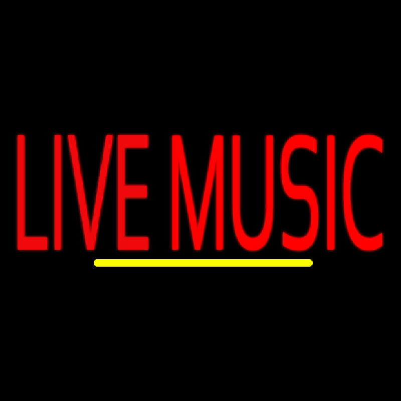 Block Live Music Red 1 Neon Sign