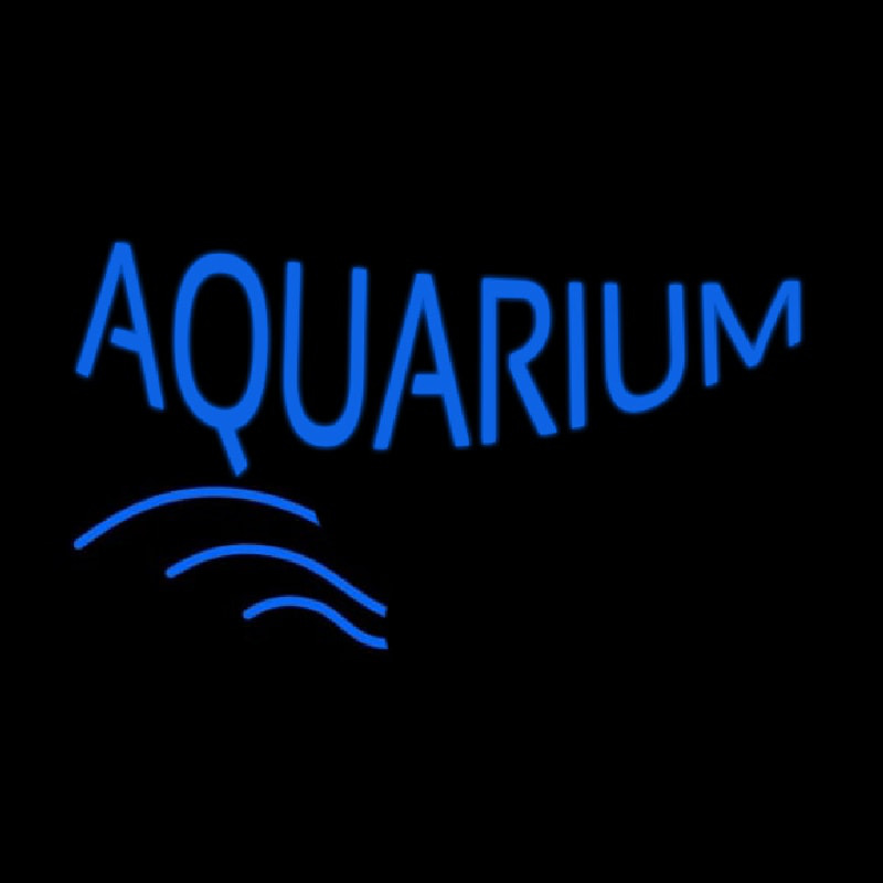 Blue Aquarium Block Neon Sign