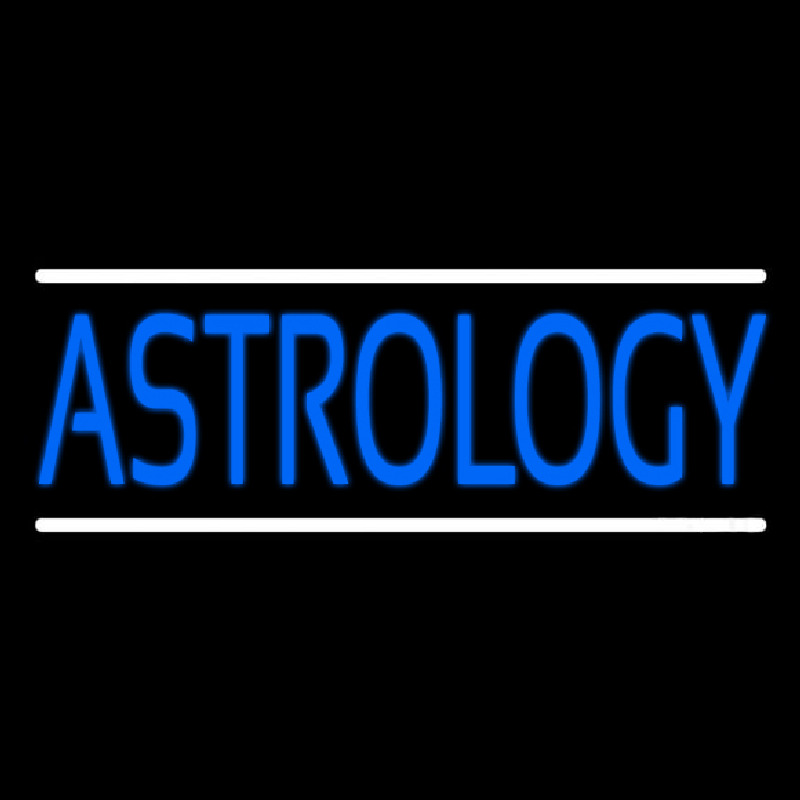 Blue Astrology Block Neon Sign