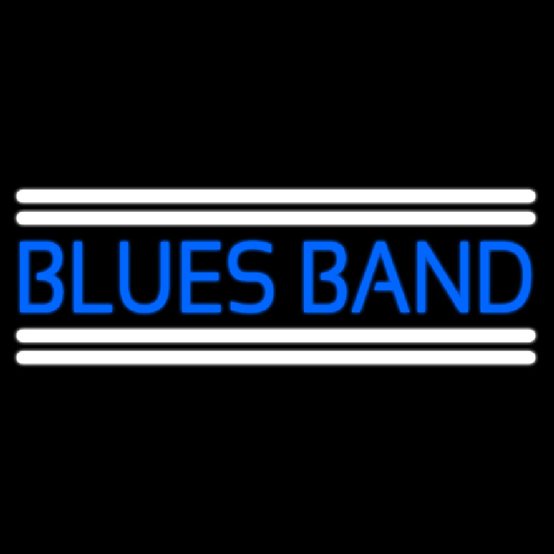 Blue Blues Band Neon Sign