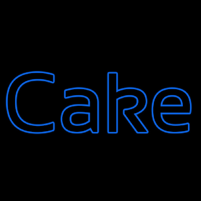 Blue Cake Neon Sign