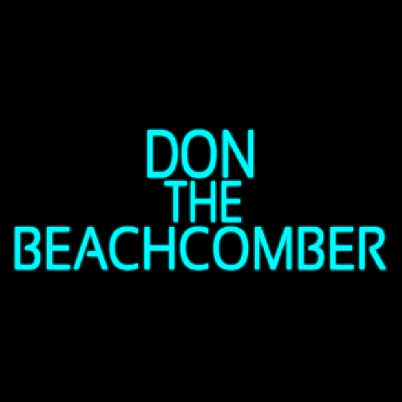 Blue Don The Beachcomber Tiki Bar Neon Sign