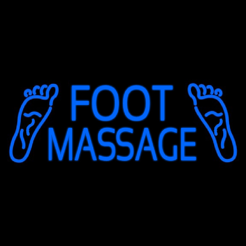 Blue Foot Massage Neon Sign