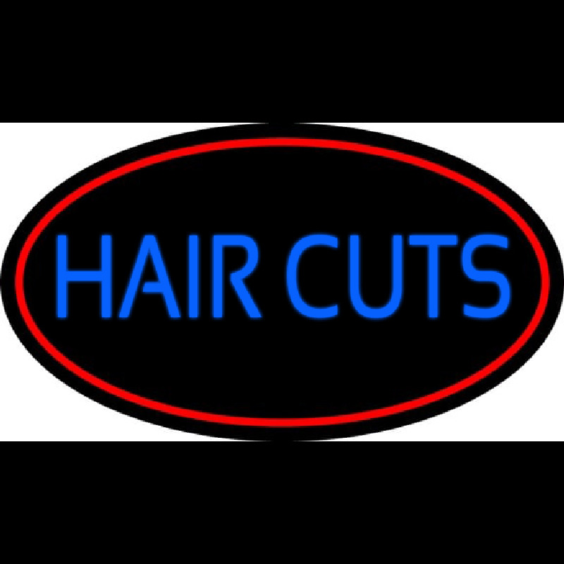 Blue Hair Cuts Neon Sign