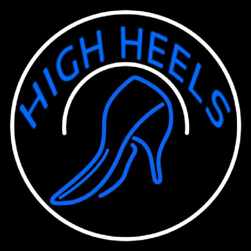 Blue High Heels With Sandal Neon Sign