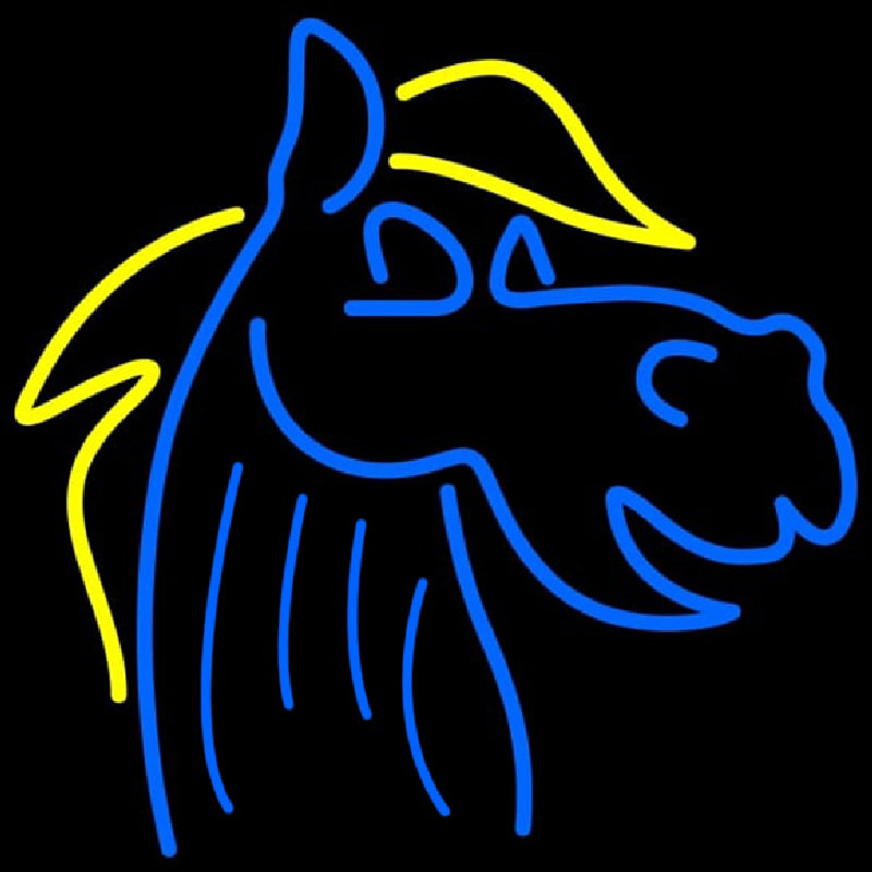 Blue Horse Logo Neon Sign