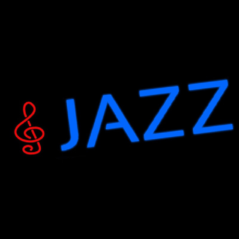 Blue Jazz With Note Neon Sign