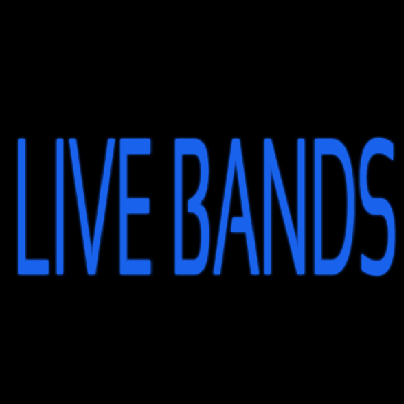 Blue Live Bands Neon Sign