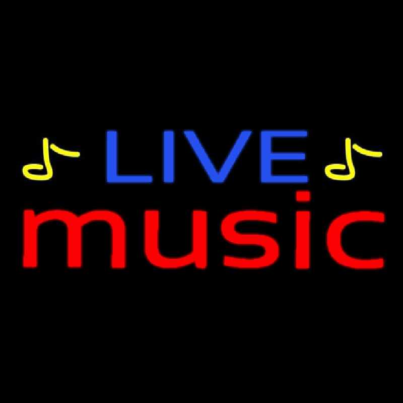 Blue Live Red Music Neon Sign