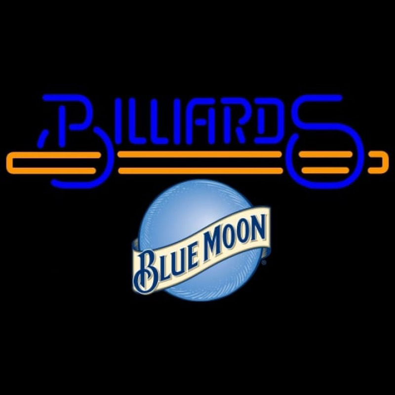 Blue Moon Billiards Te t With Stick Pool Beer Sign Neon Sign