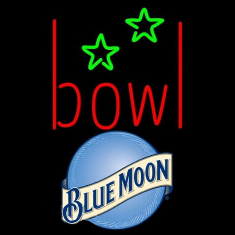 Blue Moon Bowling Alley Beer Sign Neon Sign