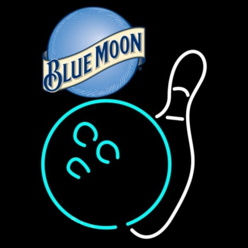 Blue Moon Bowling White Beer Sign Neon Sign