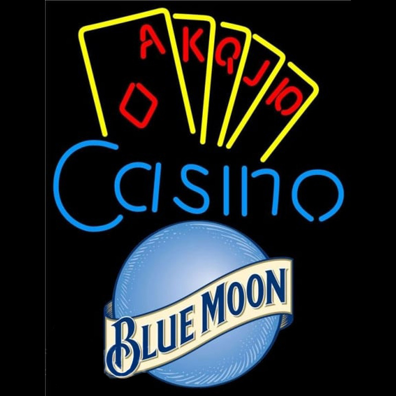 Blue Moon Poker Casino Ace Series Beer Sign Neon Sign