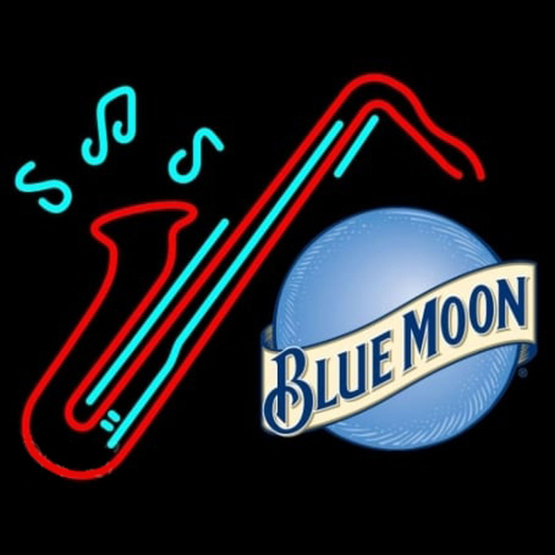 Blue Moon Sexaphone Beer Neon Sign