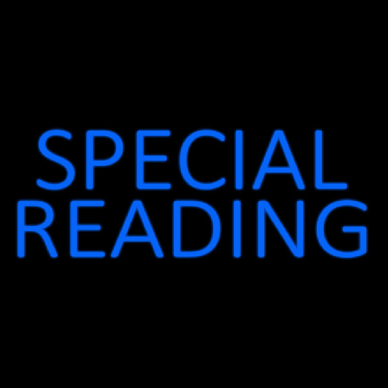 Blue Special Reading Neon Sign