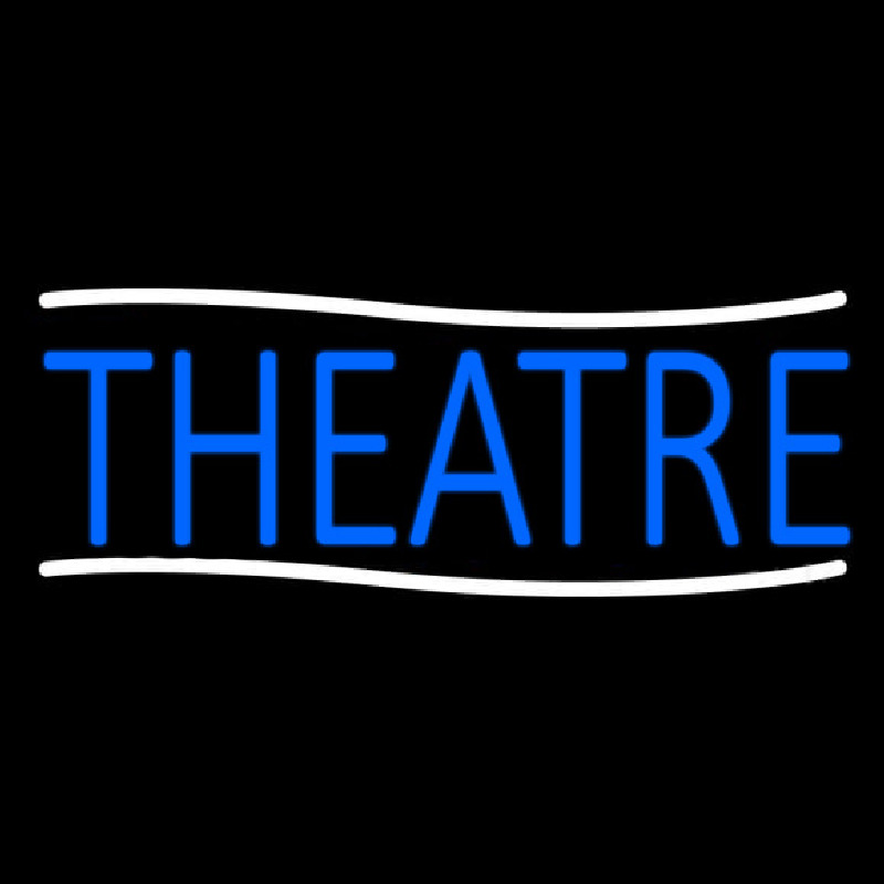 Blue Theatre Neon Sign