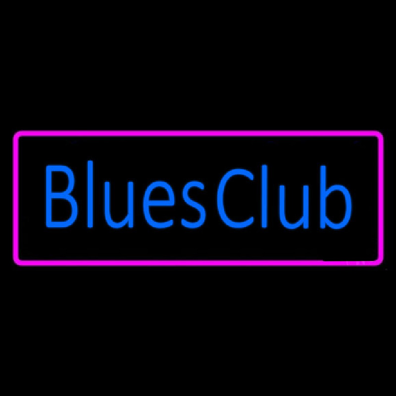 Blues Club Pink Border Neon Sign
