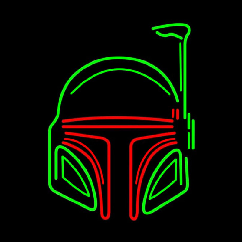 Boba Fett Helmet Star Wars Neon Sign