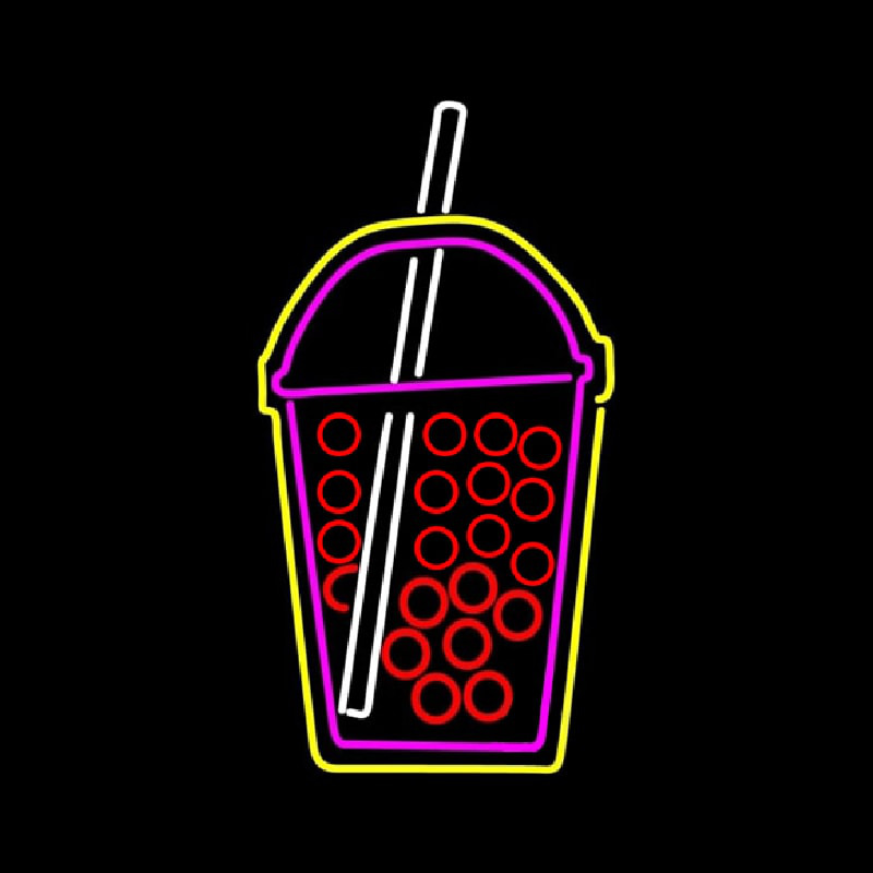 Boba Tea Symbol Neon Sign