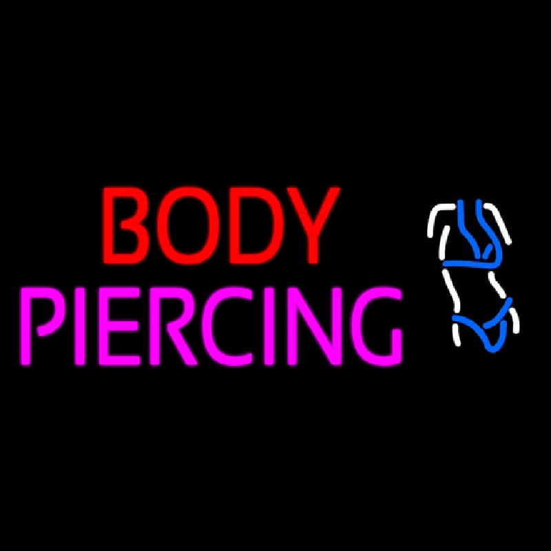 Body Piercing Logo Neon Sign