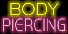 Body Piercing Neon Sign