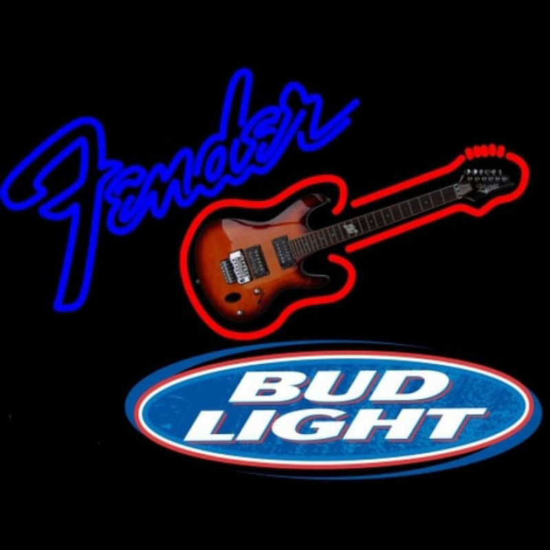 Bud Light Fender Guitar Beer Sign Neon Sign