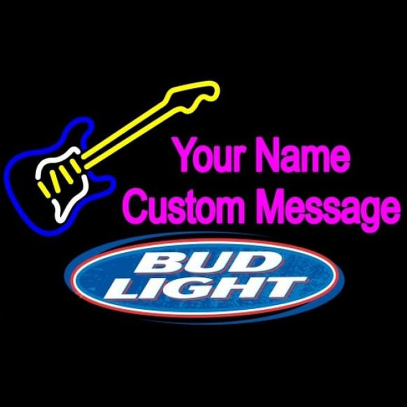 Bud Light Guitar Logo Beer Sign Neon Sign