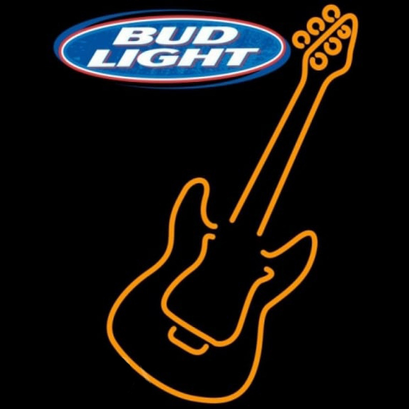 Bud Light Only Orange Guitar Beer Sign Neon Sign