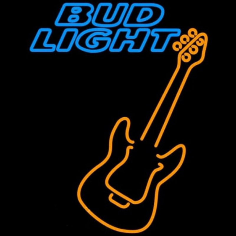 Bud Light Only Orange Guitar Beer Sign Neon Sign