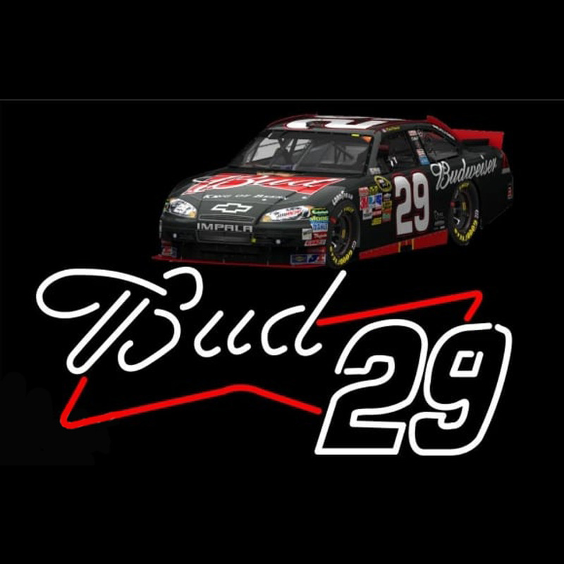 Bud with 29 Nascar Neon Sign