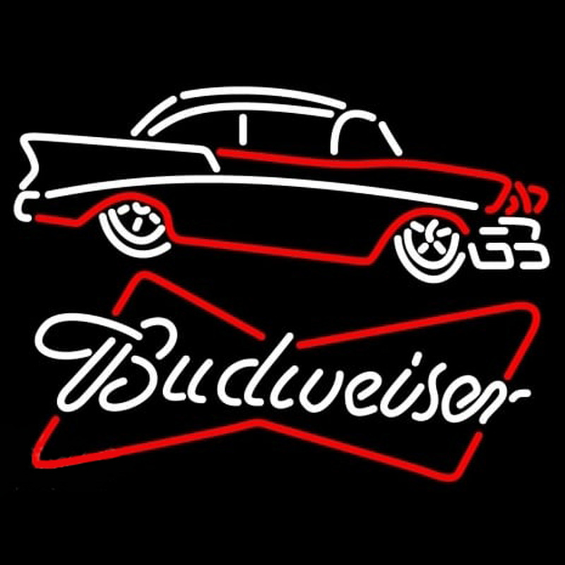 Budweiser 57 Chevy Neon Sign - Neonsignsuk.com